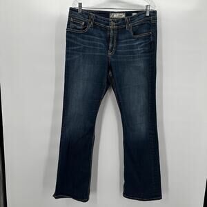 Buckle BKE Jeans Womens 32 Blue Bootcut Wendi Midrise Thick Stitch‎ Casual